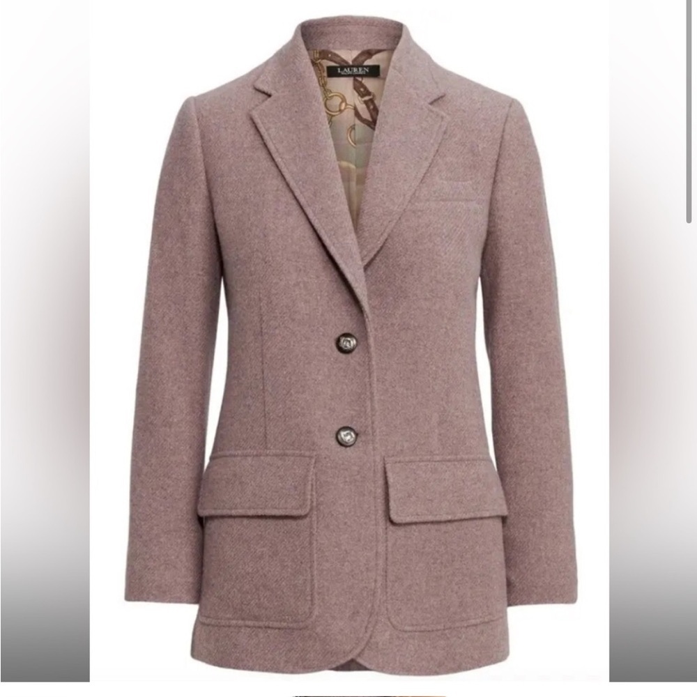 Ralph Lauren Wool Blend Blazer Coat Jacket Size L - Picture 2 of 2